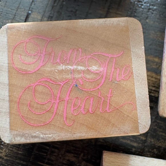 Lot of 9 Rubber Stamps Love Hearts Valentine’s Day - Picture 2 of 6